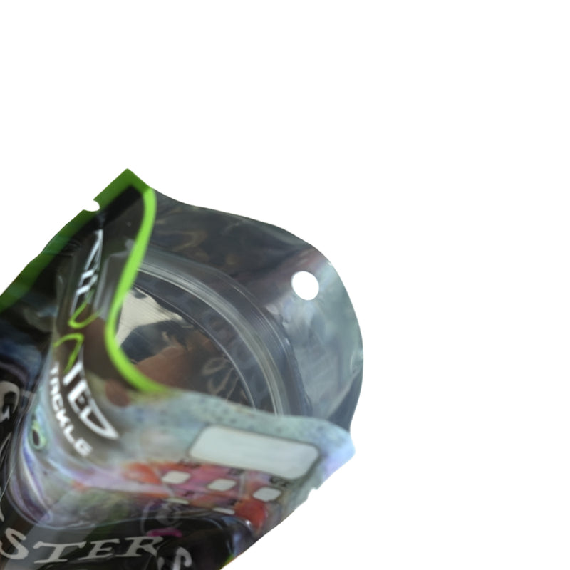 Custom Plastic Resealable Zipper Transparent Fish Bait 3 Side Seal Packaging Lure Bags With Window