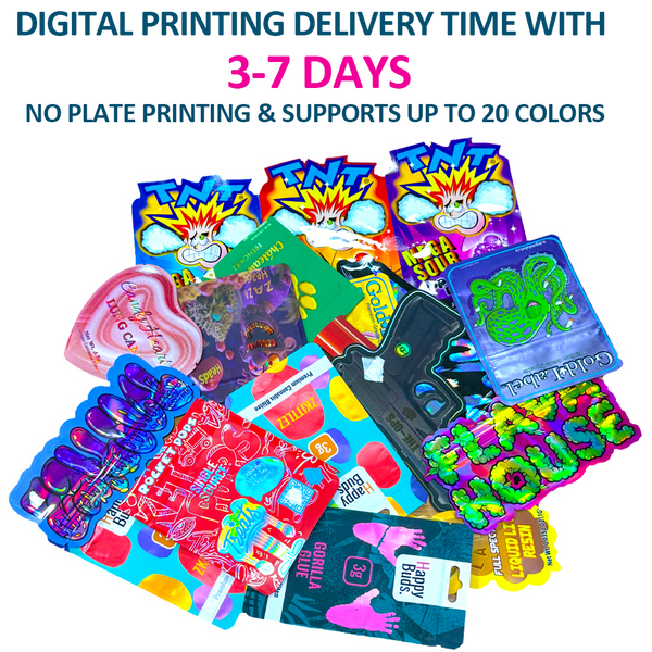 Hot Selling 3.5g 3.5 g 7g 14g 28g Mylar Bags Custom Holographic Mylar Bags With Childproof Zipper