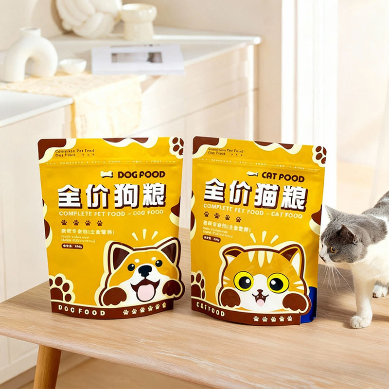 Custom Print with Zipper Lock Resealable Smell Proof Plastic Stand up Pet Dog Food Ziplock Packaging Bag Pouch