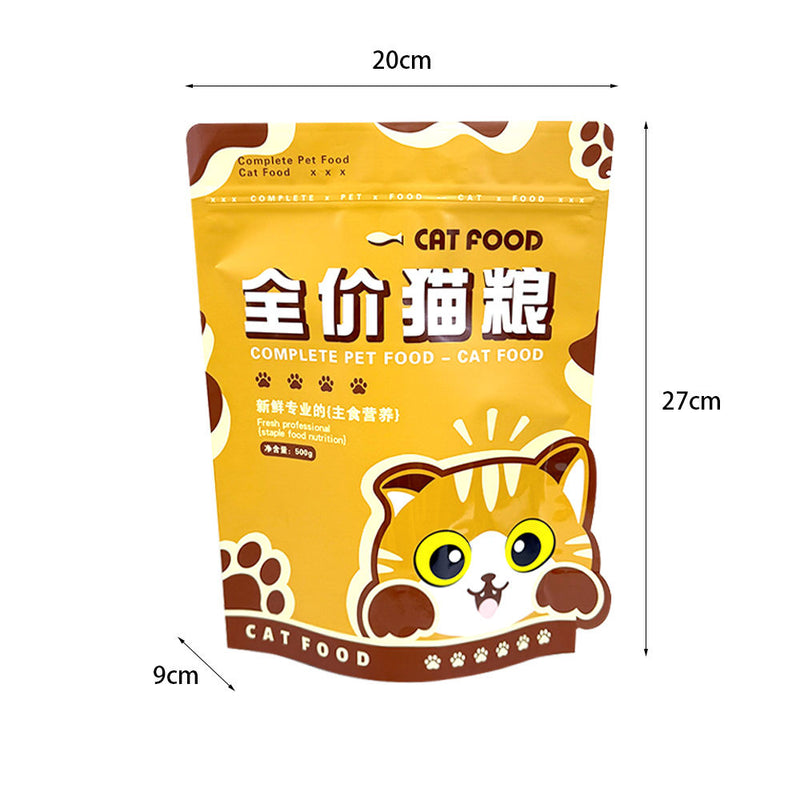 Custom Print with Zipper Lock Resealable Smell Proof Plastic Stand up Pet Dog Food Ziplock Packaging Bag Pouch