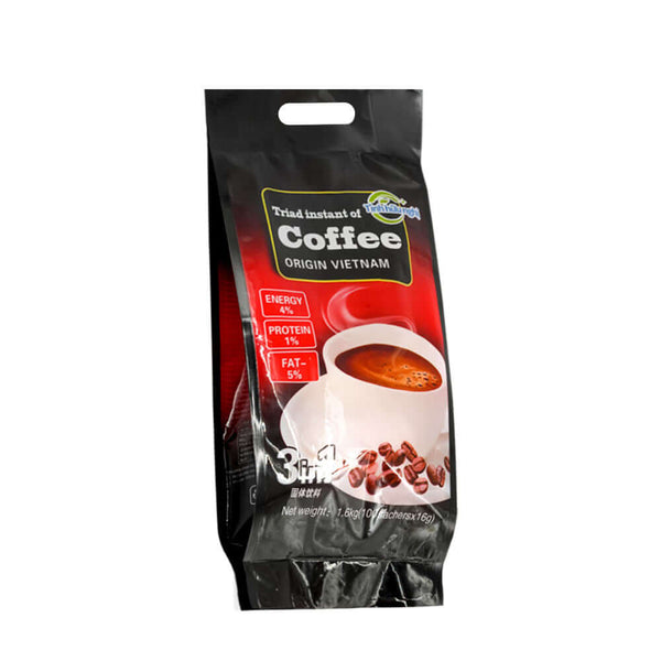 custom accordion coffee bag with valve front view