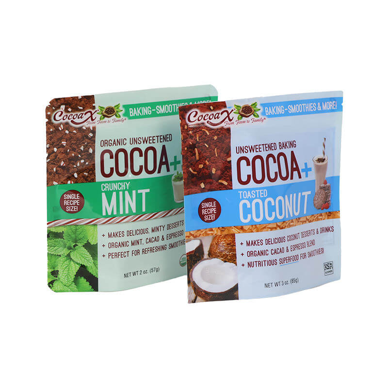 Resealable aluminum foil zipper pouch for food and coffee packaging