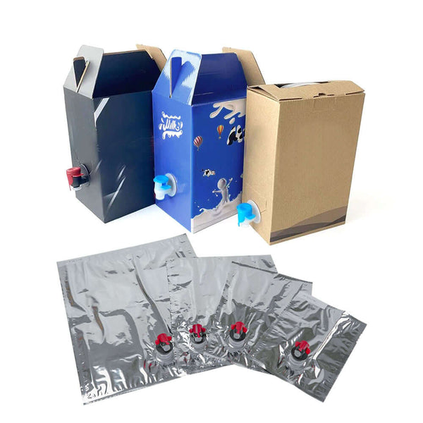 Stand up BIB spout bag with tap for beer and wine