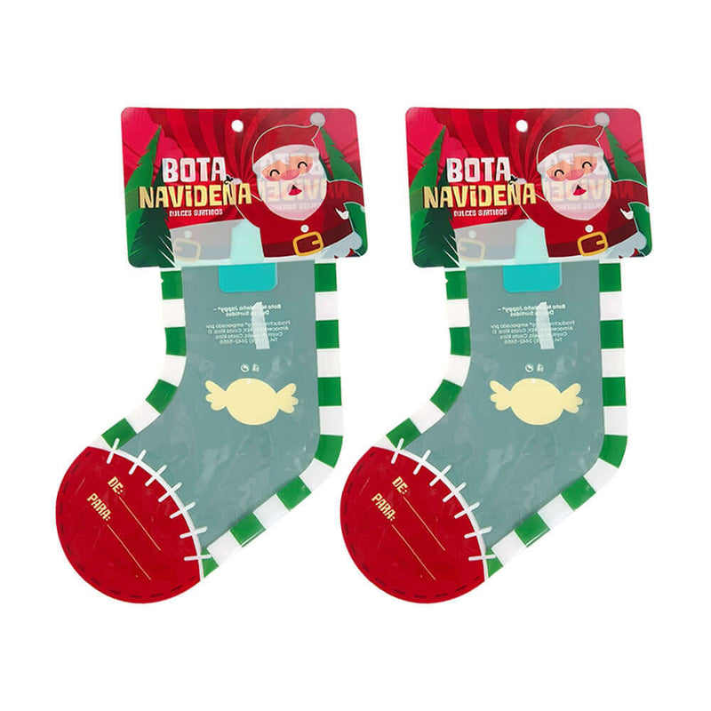 custom printed christmas sock plastic bag with santa design