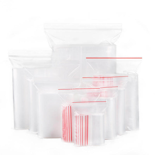 clear pe self sealing bags for tea and dry food packaging display