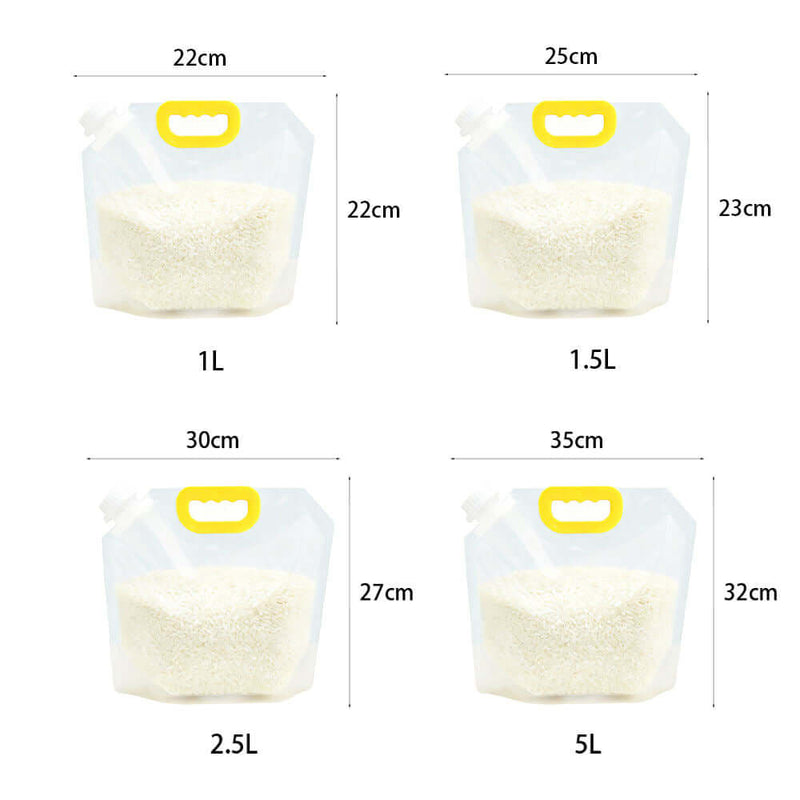 Food grade collapsible drink pouches with spout and handle