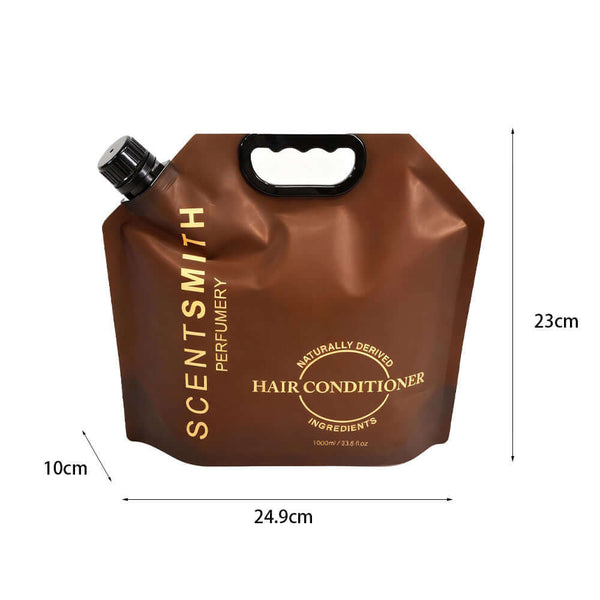 stand up spout liquid pouch with handle for liquid beverage packaging