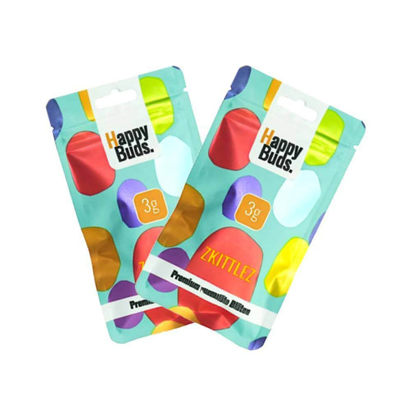 custom 3.5 gram mylar bags smell proof ziplock stand up pouch front view