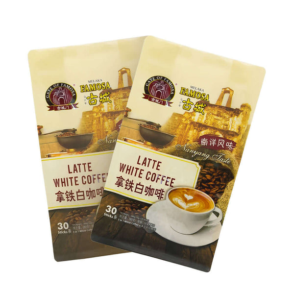 Custom coffee mylar bags with valve front view packaging