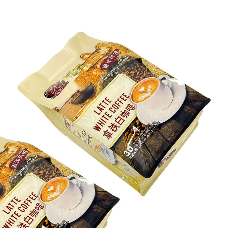 Custom printed mylar coffee bag zipper seal top view