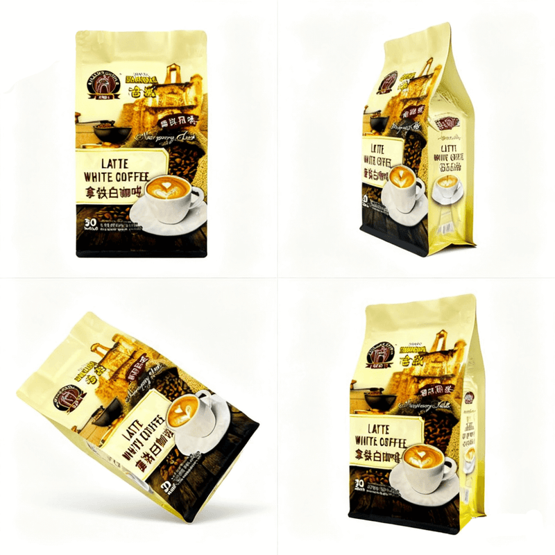 Moisture proof coffee mylar bags with valve bottom gusset