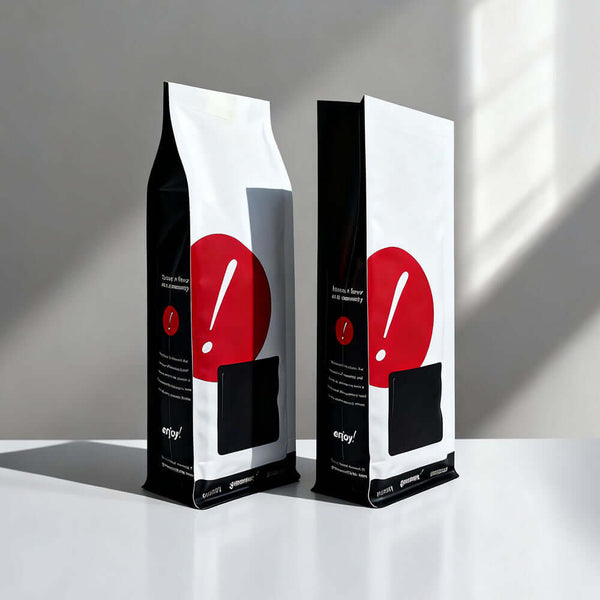 custom coffee packaging bag with valve front view