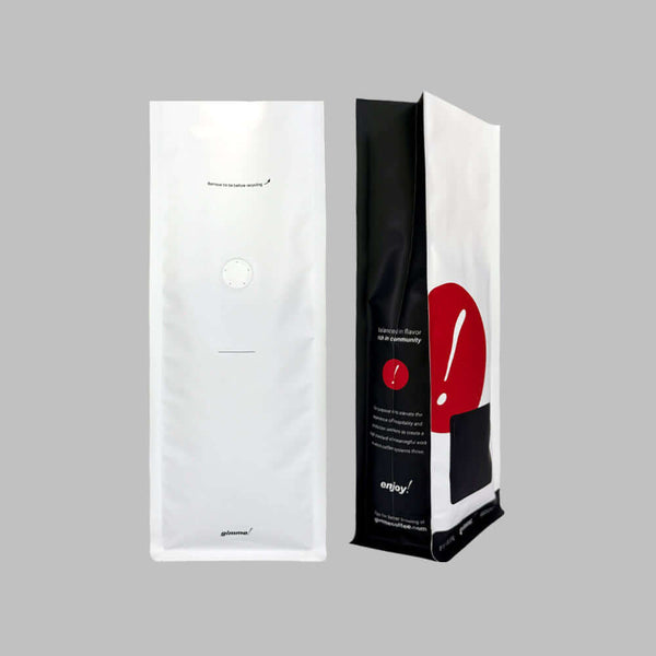 custom heat seal coffee packaging bag with degassing valve
