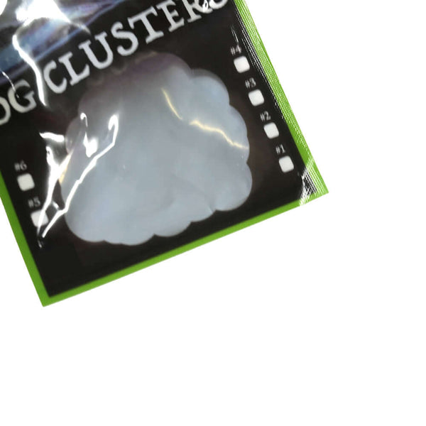 close up of transparent window on fish lure packaging bag