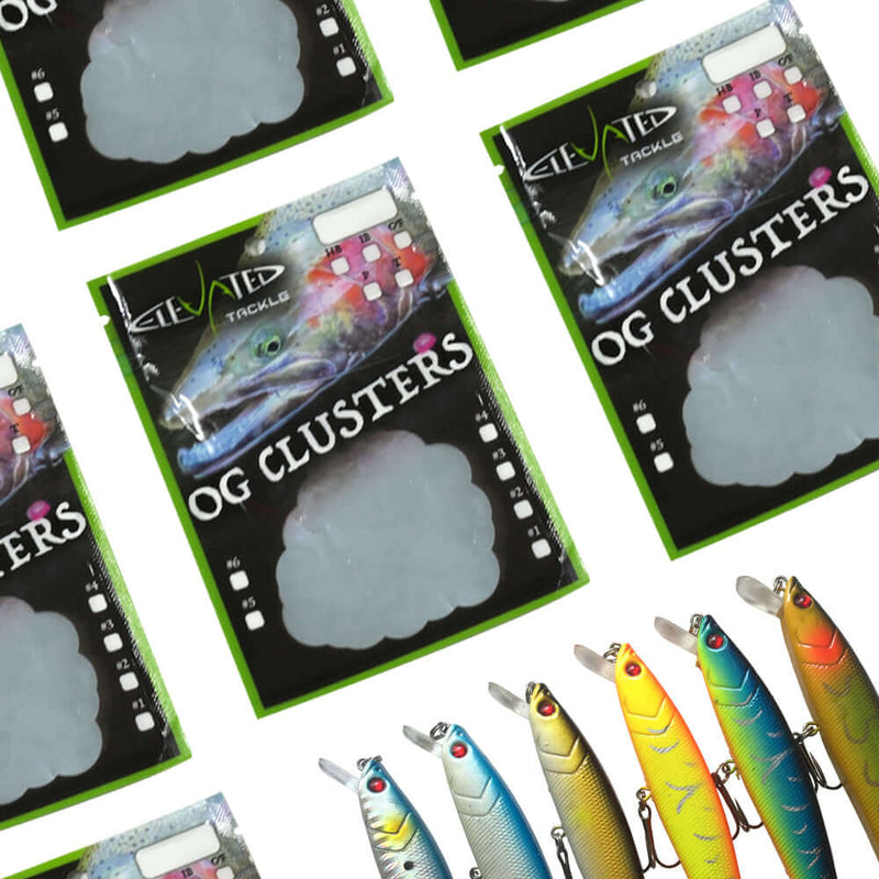 multiple custom printed fish bait lure packaging bags layout