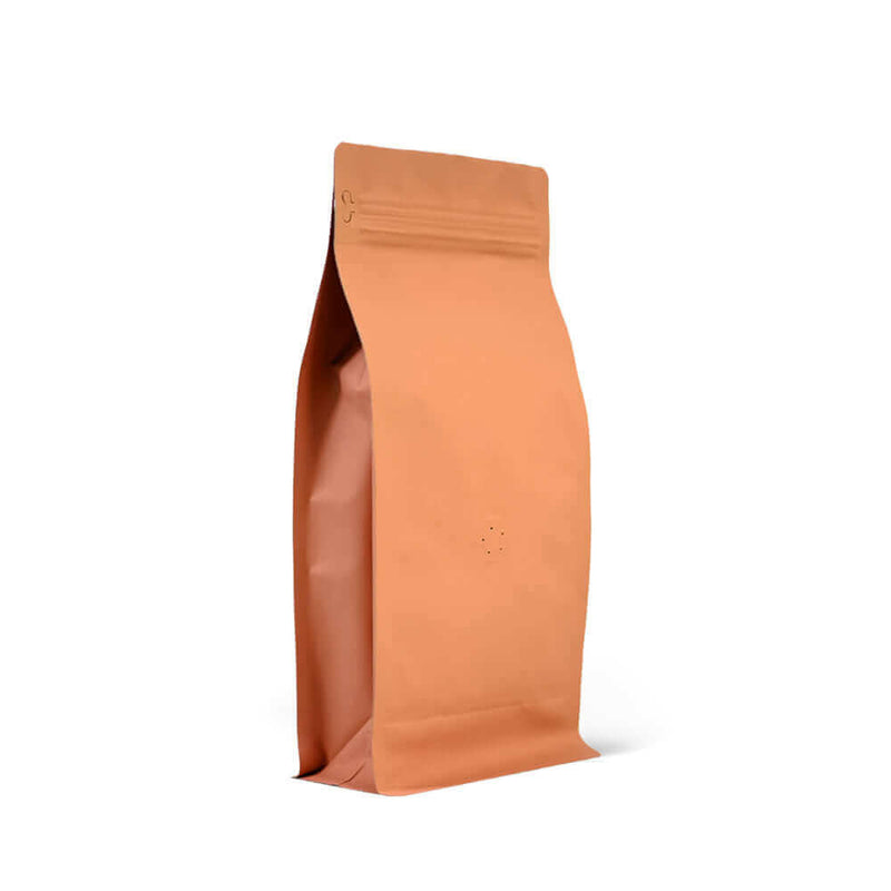 custom odor proof stand up coffee pouch with valve front view