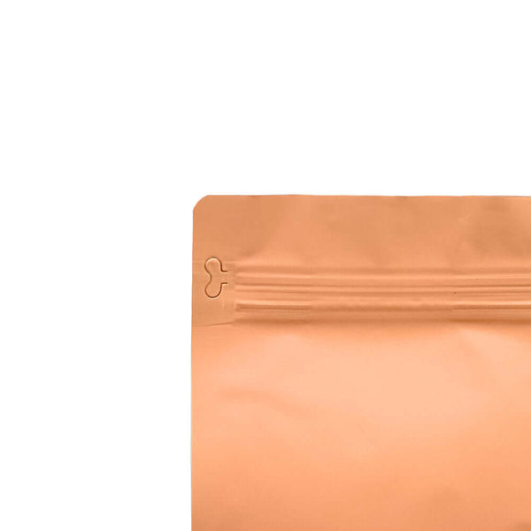close up of resealable zipper on odor proof coffee pouch