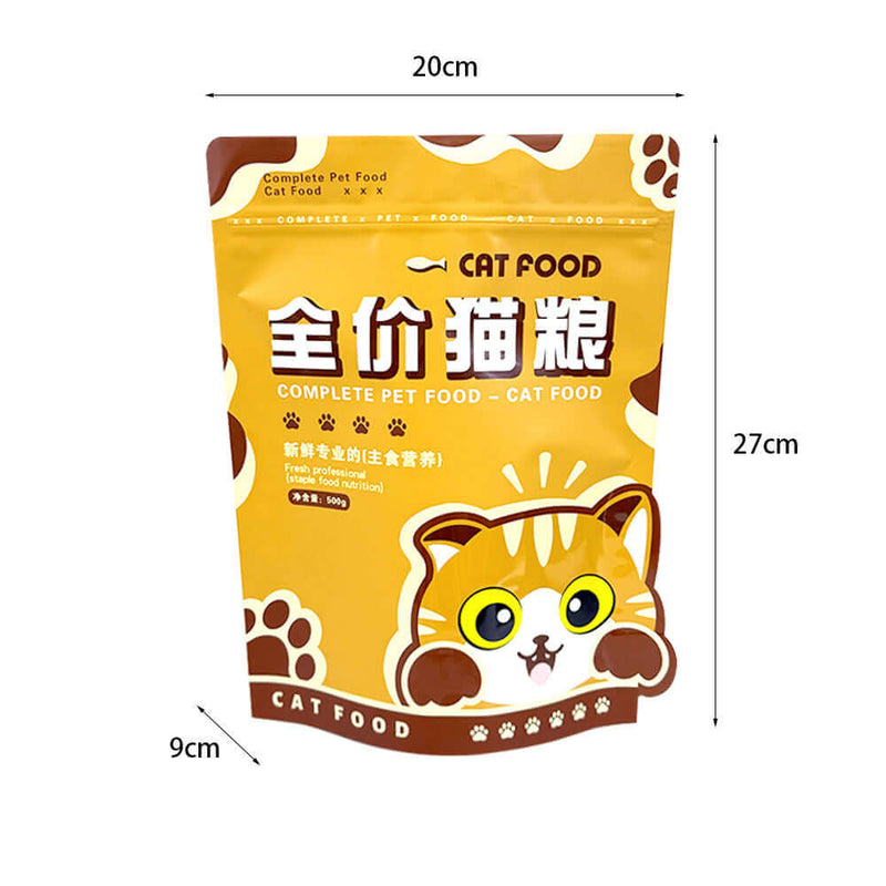 Aluminum laminated pet food packaging bag with zipper lock