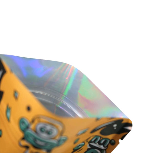 custom printed food grade stand up pouch back view with barcode area