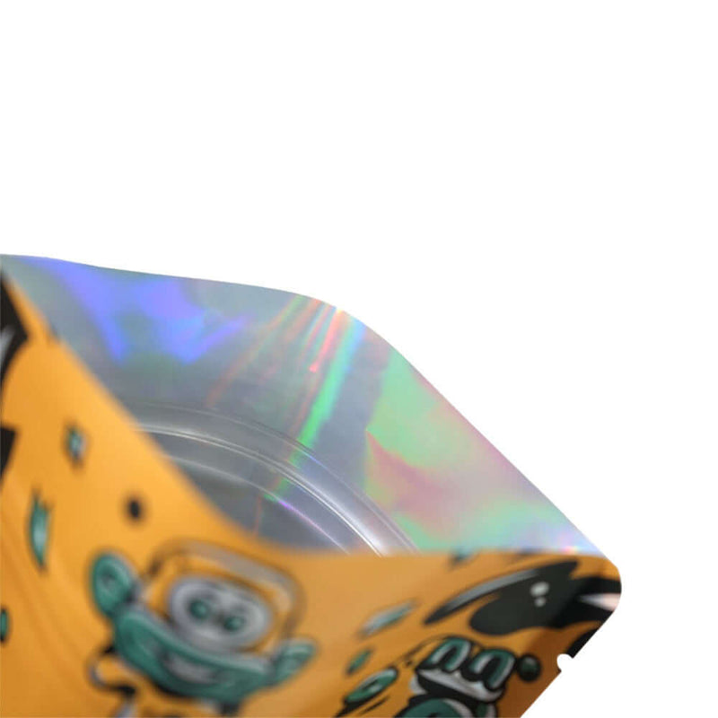 custom printed food grade stand up pouch back view with barcode area