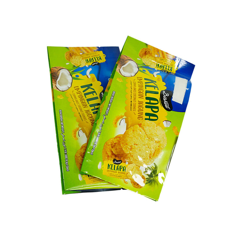 Printed side gusset cookie packaging bag for retail display