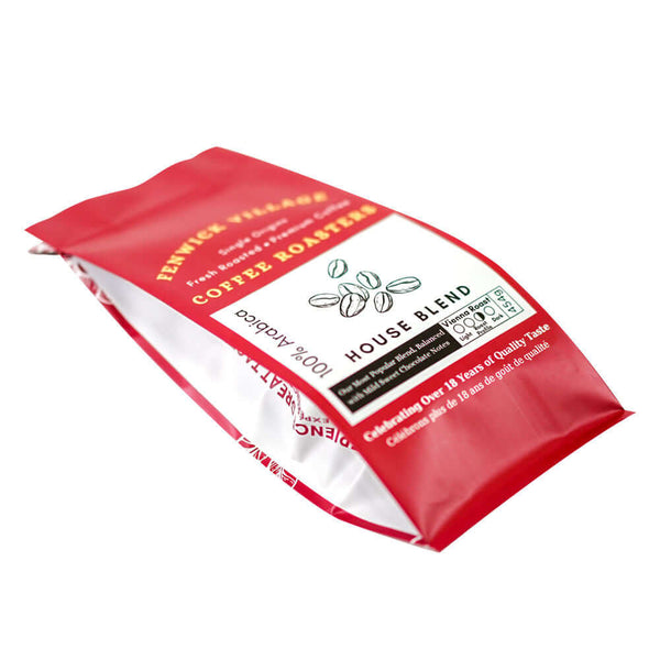 laminated plastic ground coffee packaging bag with accordion gusset
