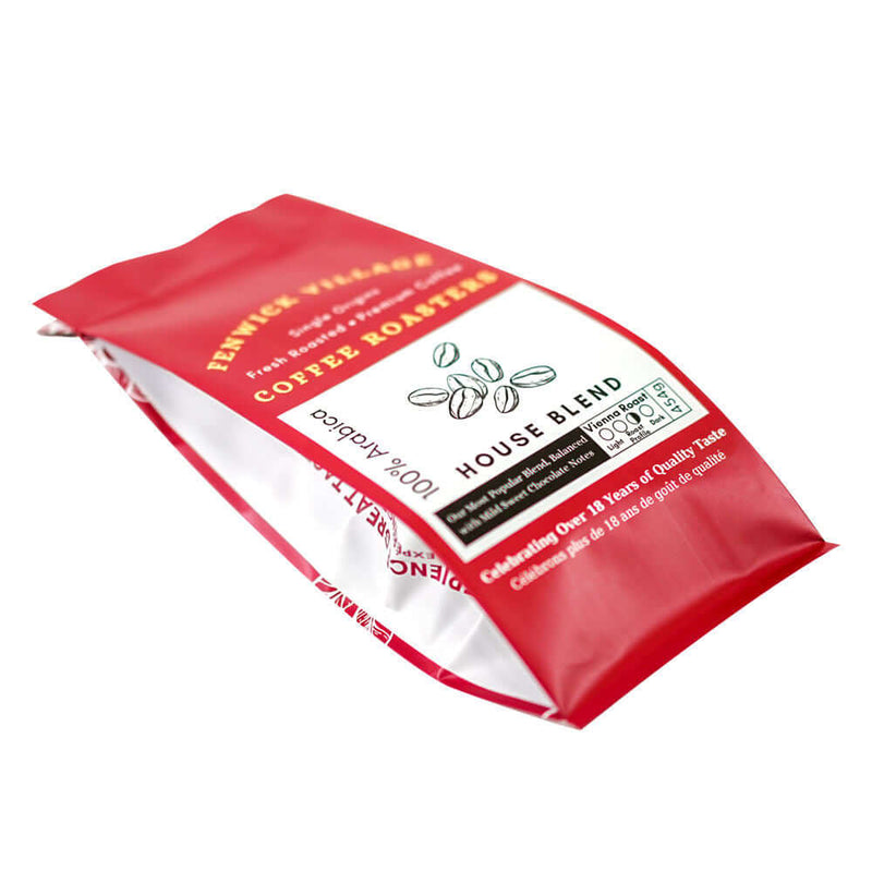 laminated plastic ground coffee packaging bag with accordion gusset