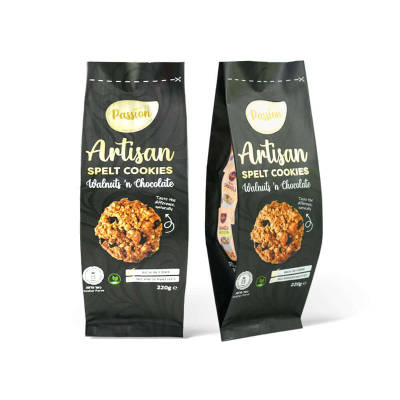 custom side gusset coffee packaging bags front view