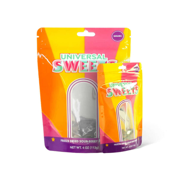 Digital printed flat bottom pouch with transparent window