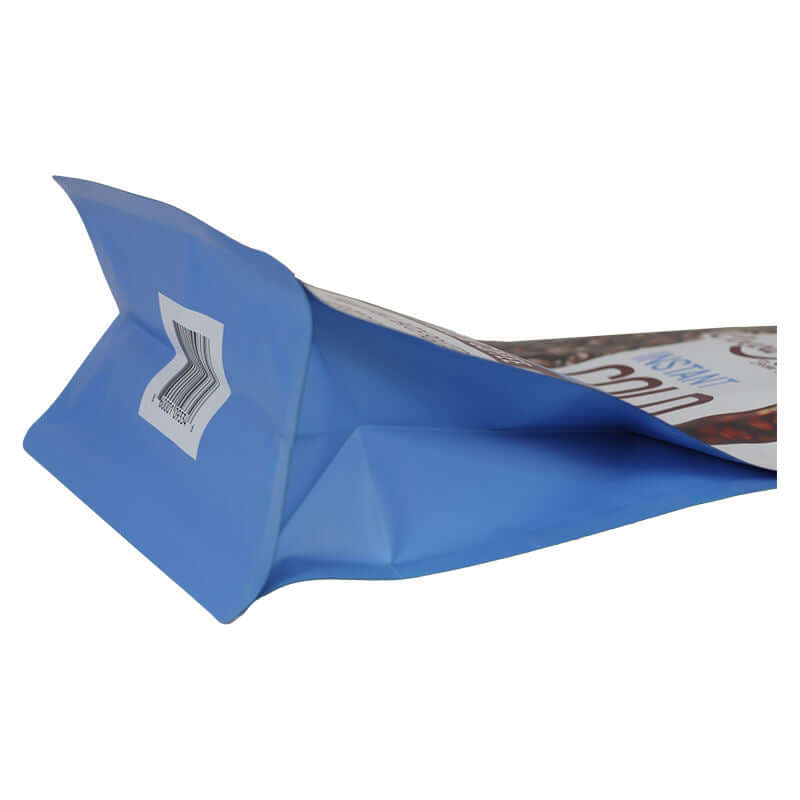 Eight sided aluminum foil coffee bean packaging bag with zipper