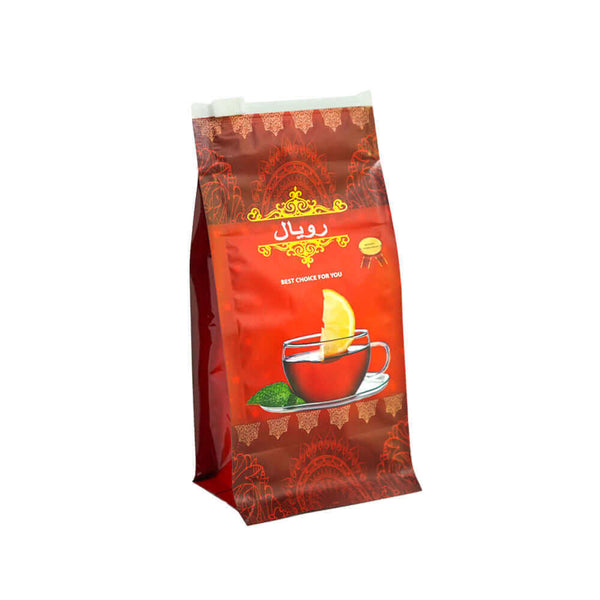 Custom printing tea and coffee packaging flat bottom bags