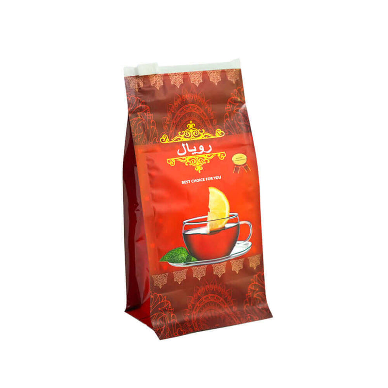 Custom printing tea and coffee packaging flat bottom bags