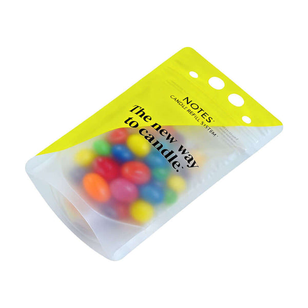 Stand up frosted candy bags with handle