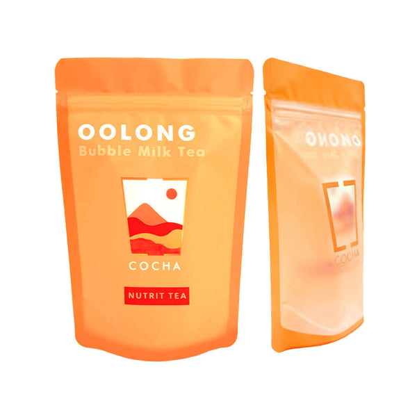 Custom printed frosted transparent stand up pouch for food