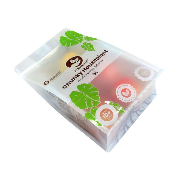 frosted resealable zipper pouch for fruit packaging top angle