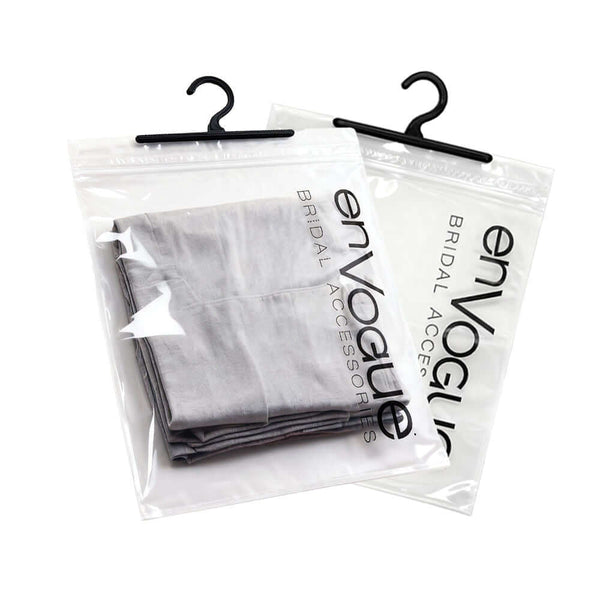 custom frosted transparent clothing ziplock bag for retail packaging