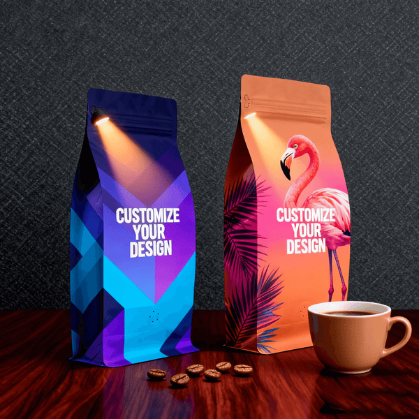 custom matte moisture proof coffee bag with zipper