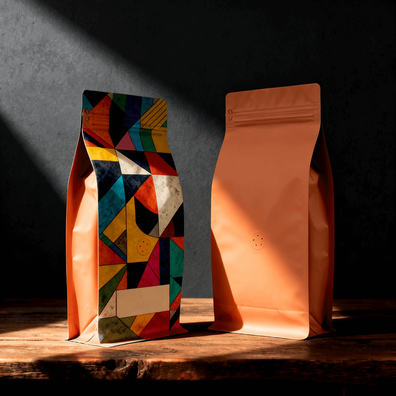 resealable stand up coffee pouch with valve