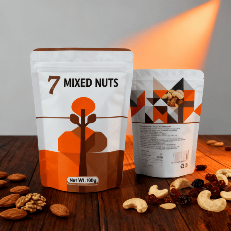 custom odor proof mylar ziplock pouch for snack and nut packaging