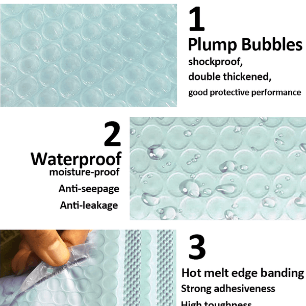 waterproof poly bubble mailer with thick air bubble lining