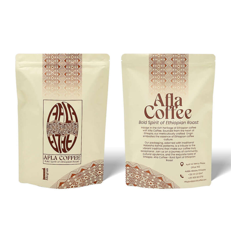 custom printed recyclable coffee packaging pouch front and back