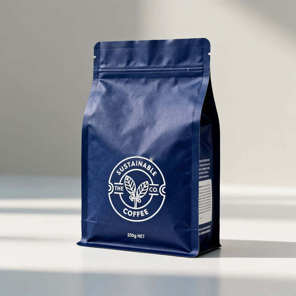 recyclable kraft stand up pouch with top zipper front view