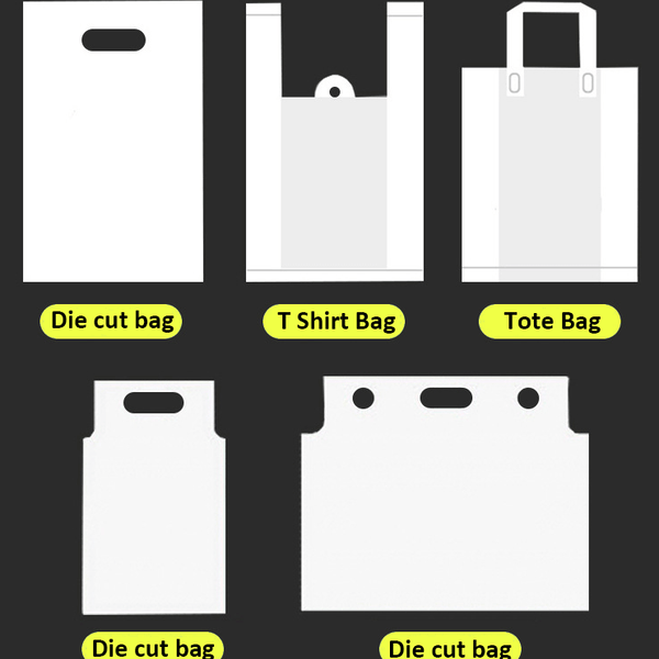 takeaway food recyclable plastic handle bag