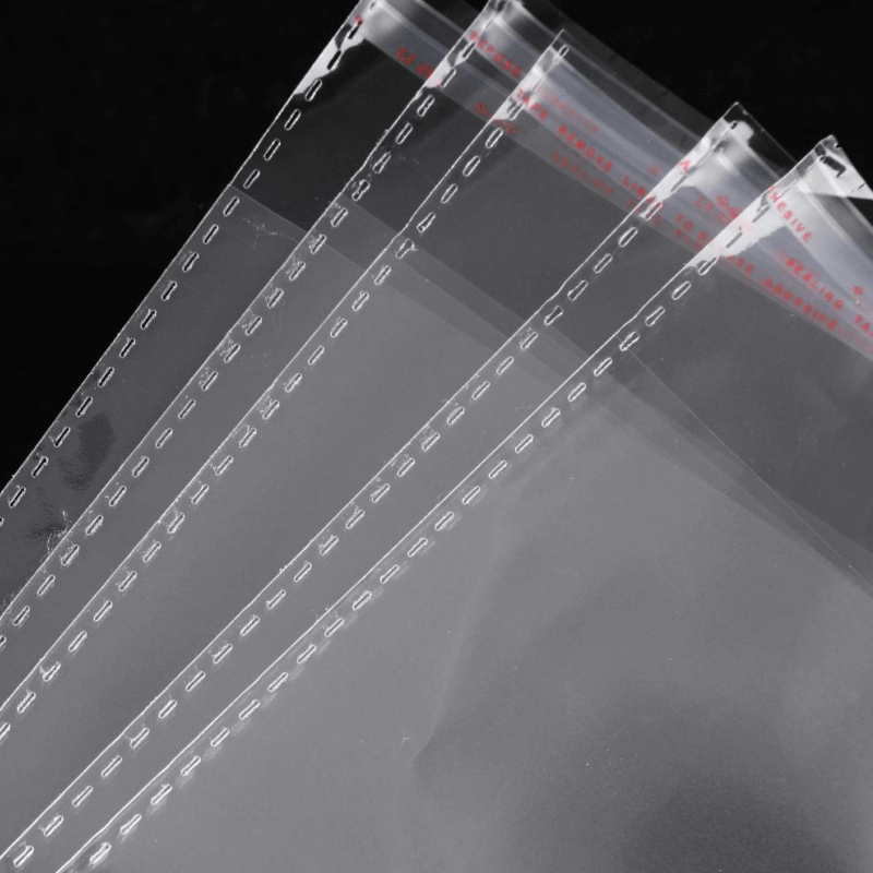 Custom logo self adhesive OPP poly packaging bag