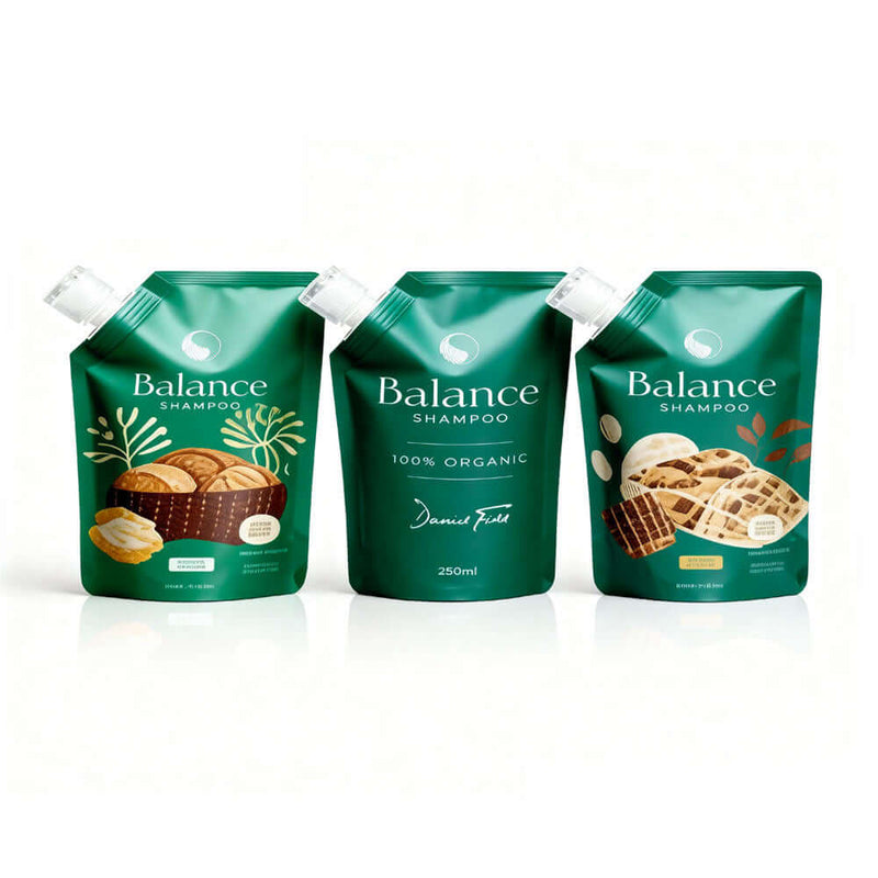 spout stand up pouch for liquid shampoo refill packaging