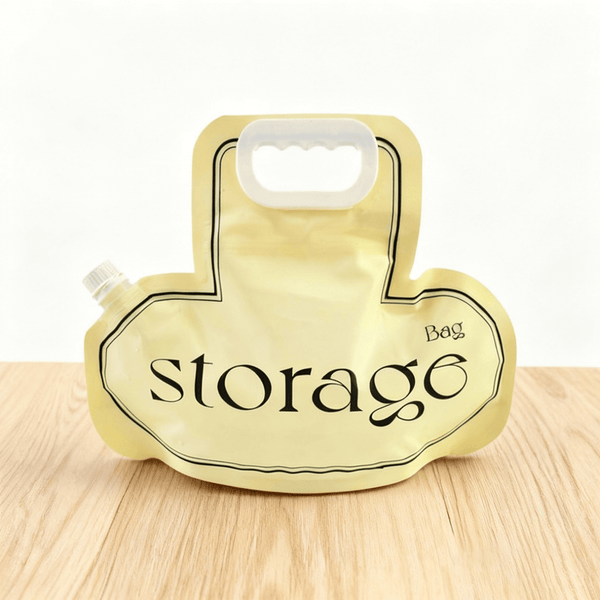 Spouted PET squeeze pouch stand-up clear liquid packaging bag front view