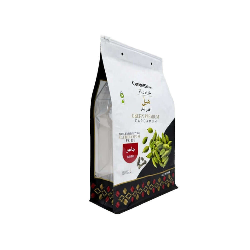 flat bottom spice packaging pouch with slider zipper and hanging holes