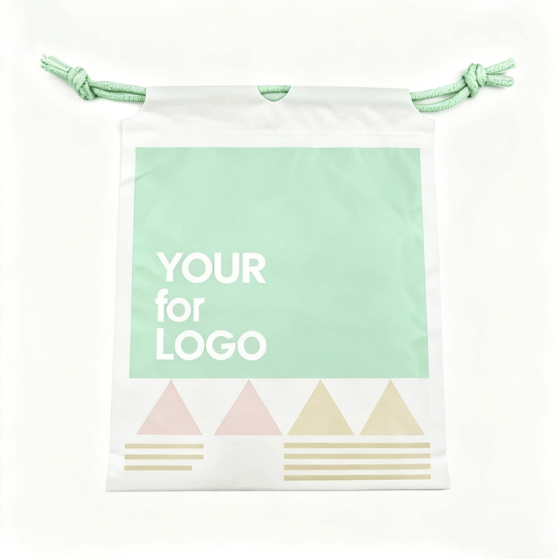 transparent pe drawstring storage bag for clothes