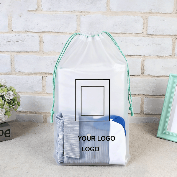 plastic drawstring backpack bag for shoes