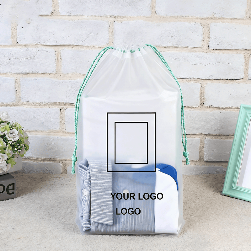 plastic drawstring backpack bag for shoes